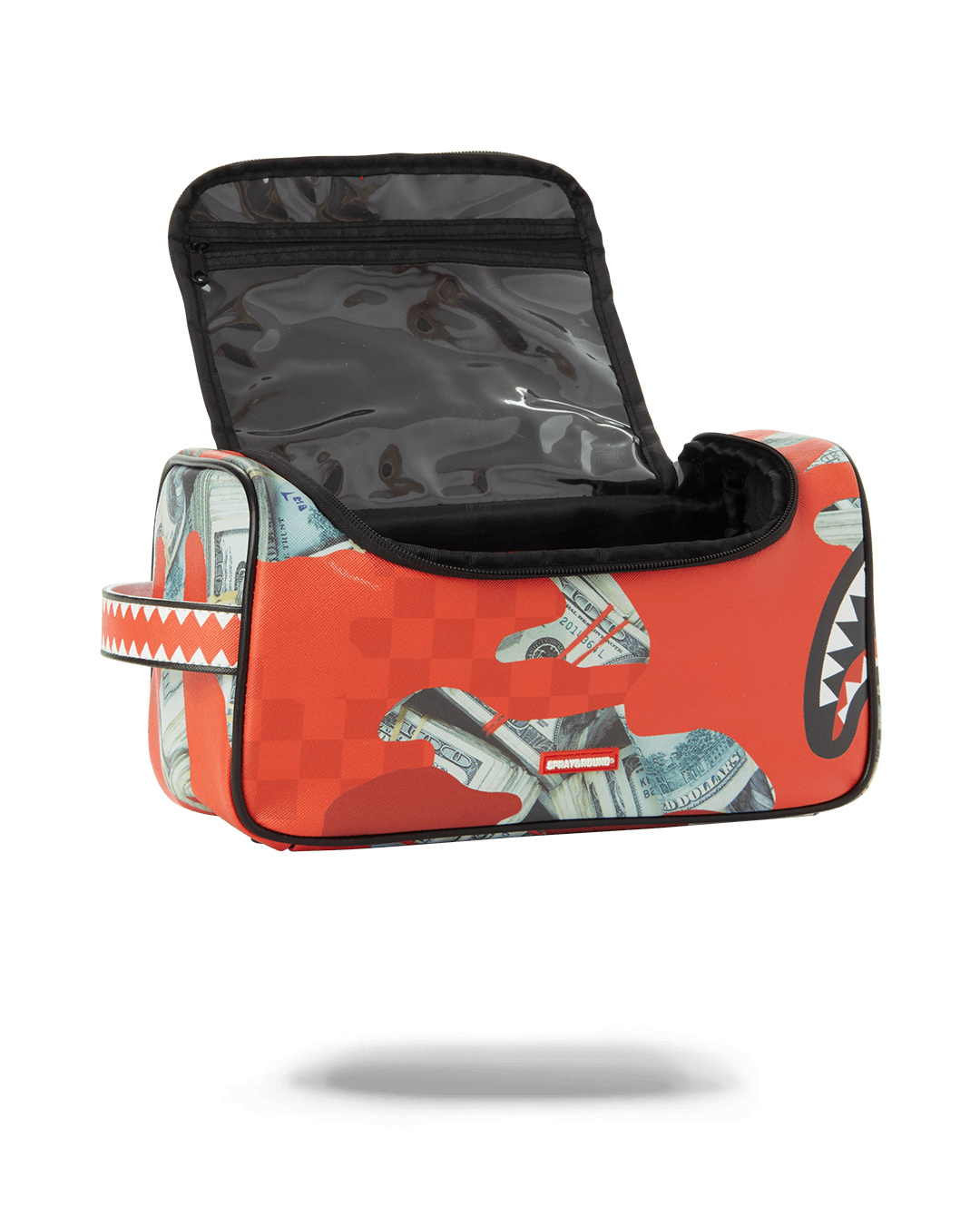 MONEY CAMO RED TOILETRY BAG - Image 5