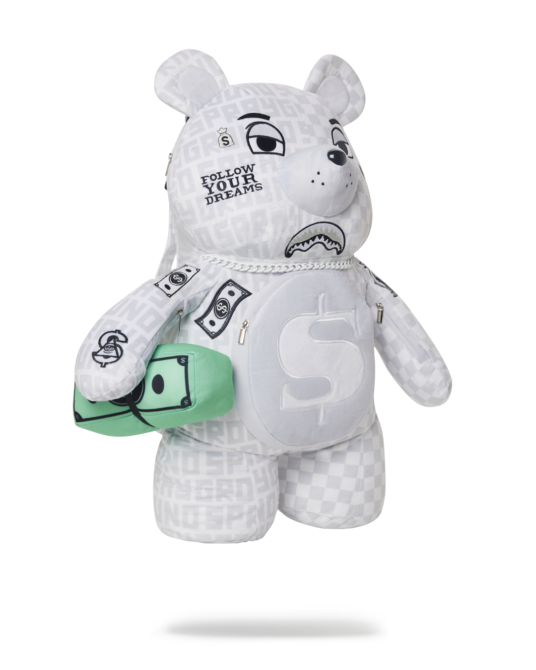 SPLIT THE CHECK PEARL MONEYBEAR TEDDYBEAR BACKPACK - Image 3