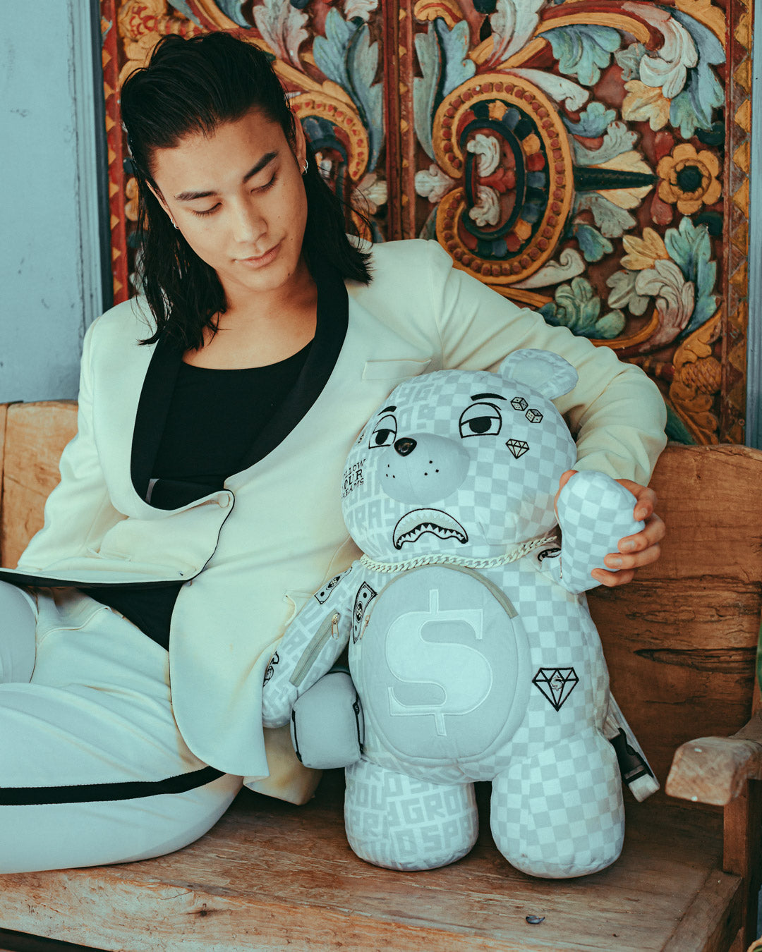 SPLIT THE CHECK PEARL MONEYBEAR TEDDYBEAR BACKPACK - Image 4