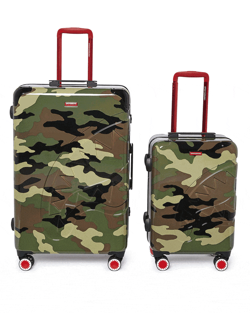 JUNGLE PARIS 2 PC LUGGAGE SET CARRY-ON FULL-SIZE
