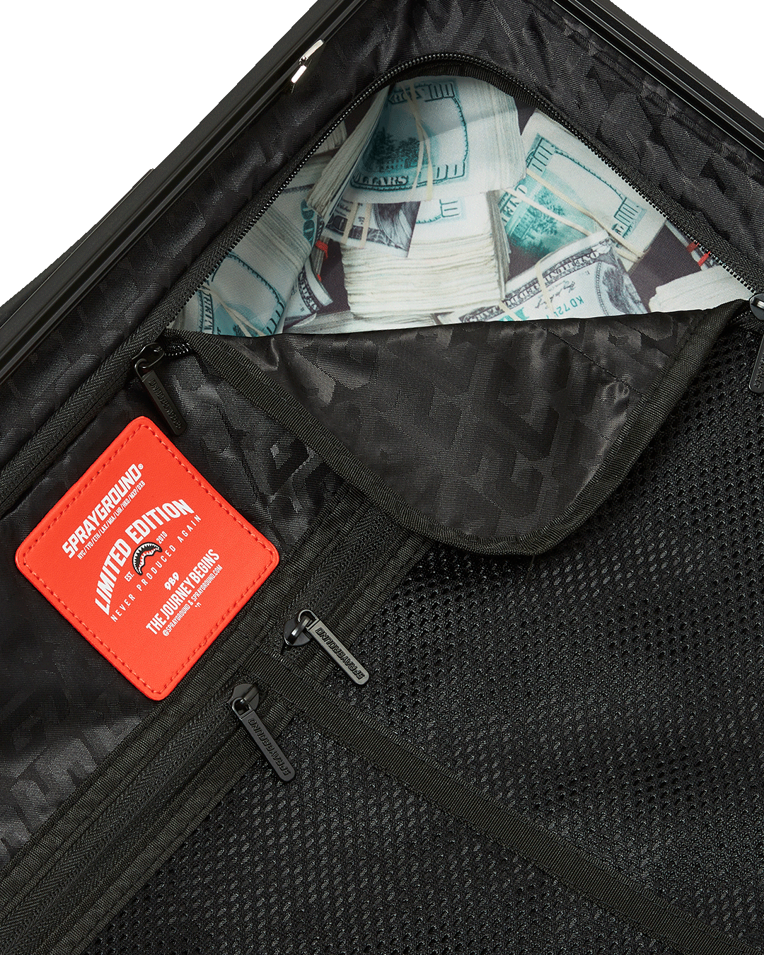 REALITY CHECK SHARKITECTURE CARRY-ON JETBLACK LUGGAGE GUNMETAL HARDWARE - Image 17