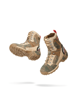 CAMO TERRAIN FUERZA COBRA PARATROOPER BOOTS - MADE IN COLOMBIA NUMBERED 1280 PAIRS