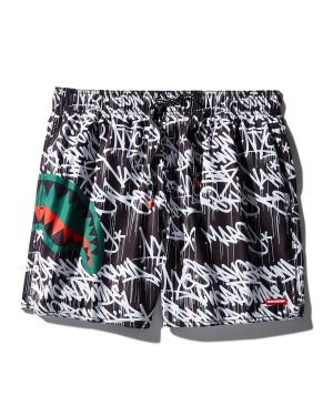 SCRIBBLE SHARK SHOTO SWIM TRUNKS