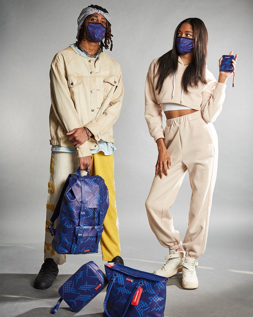 SHARK CHECK BLUE TOTE - Image 8