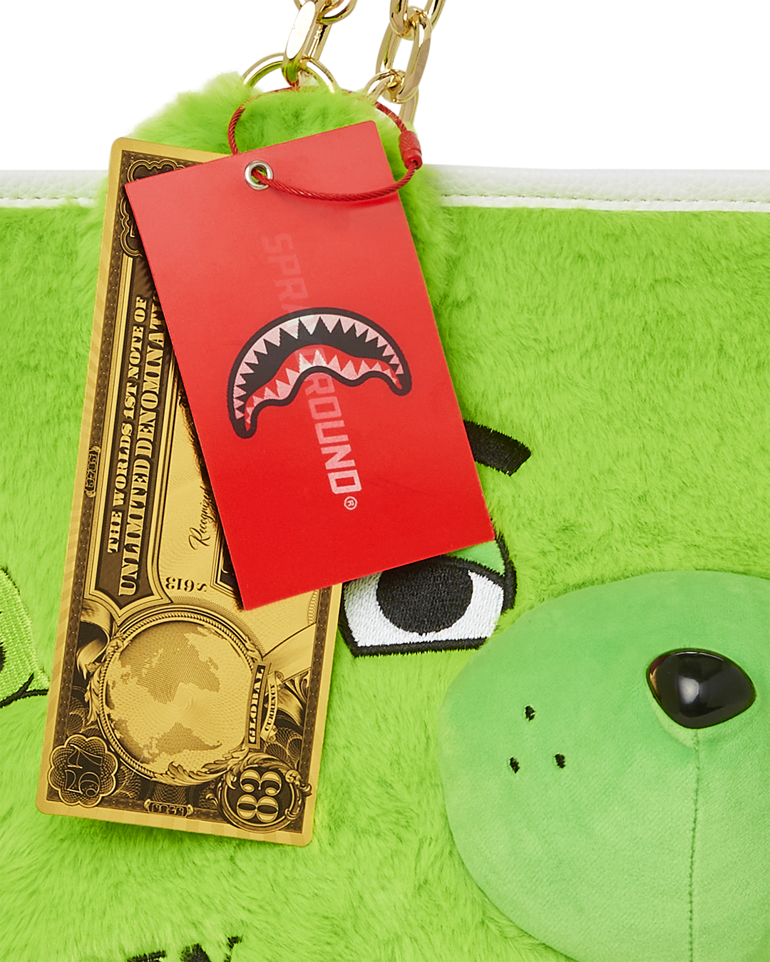 PLUSH MONEYBEAR TOTE GREEN - Image 10