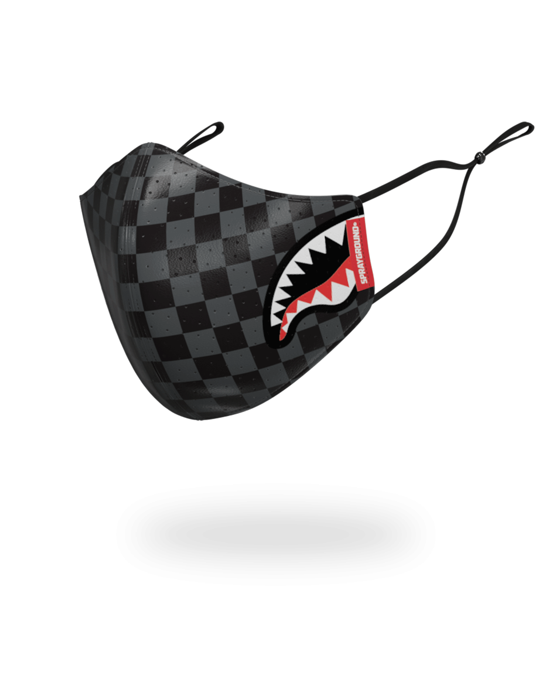 SHARKS IN PARIS GRAY VEGAN LEATHER FACE MASK - Image 3