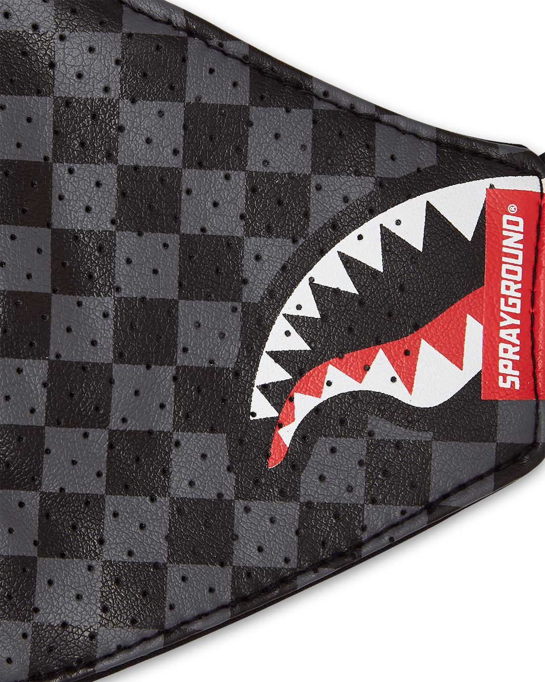 SHARKS IN PARIS GRAY VEGAN LEATHER FACE MASK - Image 5