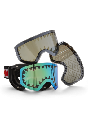 SKY HIGH SEEKERS ARCTIC SKI GOGGLES 3 INTERCHANGEABLE LENSES