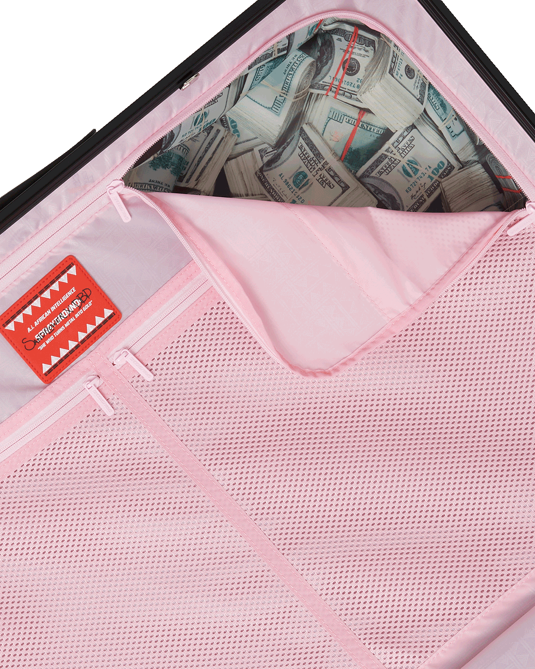 AI AFRICAN INTELLIGENCE ELEGANT ENERGY SHARKITECTURE FULL SIZE LUGGAGE - SANDFLOWER COLLAB - Image 12