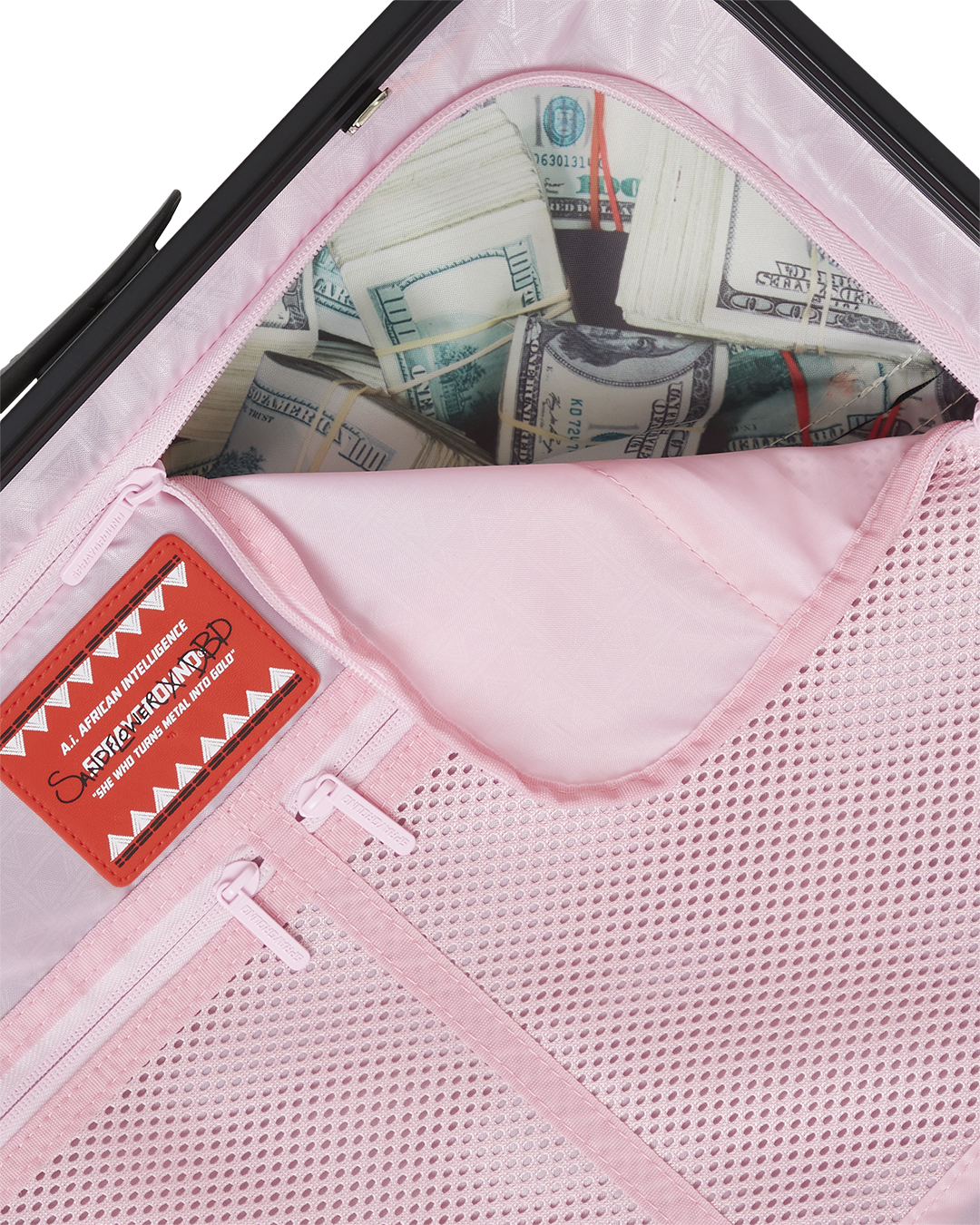 AI AFRICAN INTELLIGENCE ELEGANT ENERGY SHARKITECTURE CARRY-ON LUGGAGE - SANDFLOWER COLLAB - Image 14
